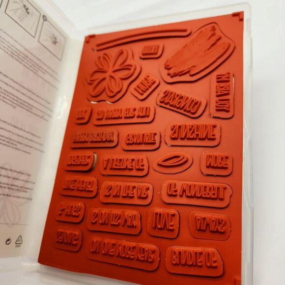 Stampin Up Sunshine Sayings Cling Stamp Set Unmounted Words Phrases All Occasion - Picture 3 of 4